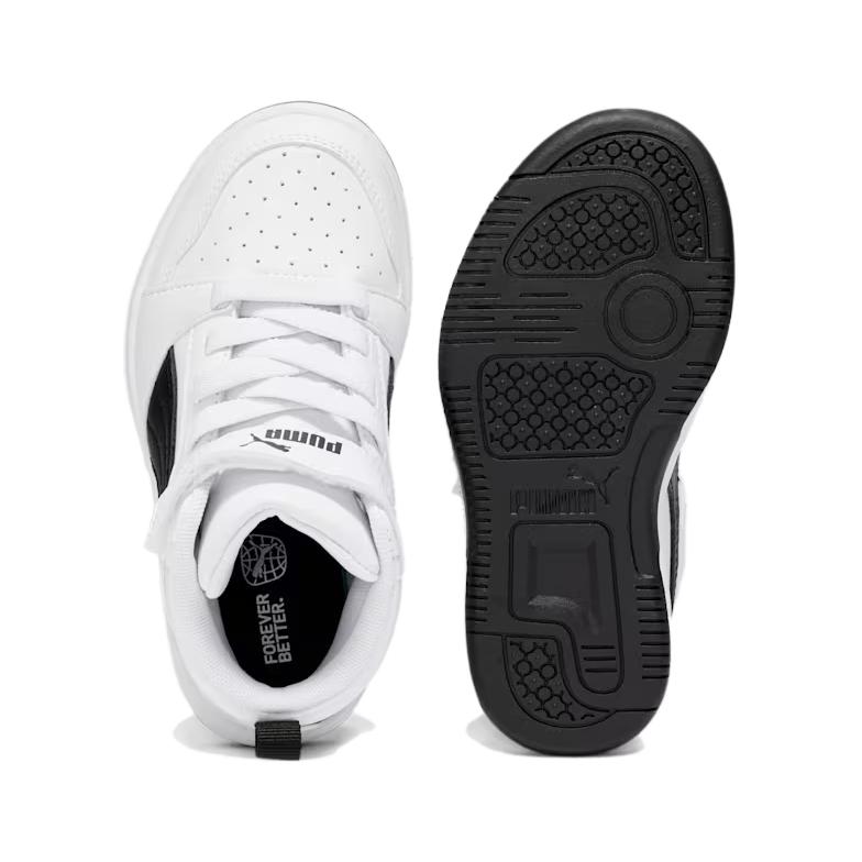Puma Rebound V6 Mid Cool Comfortable Classic Simple Versatile Daily American Retro Fashion Trend Campus Mid-Top Kids Casual Shoes 393832-02
