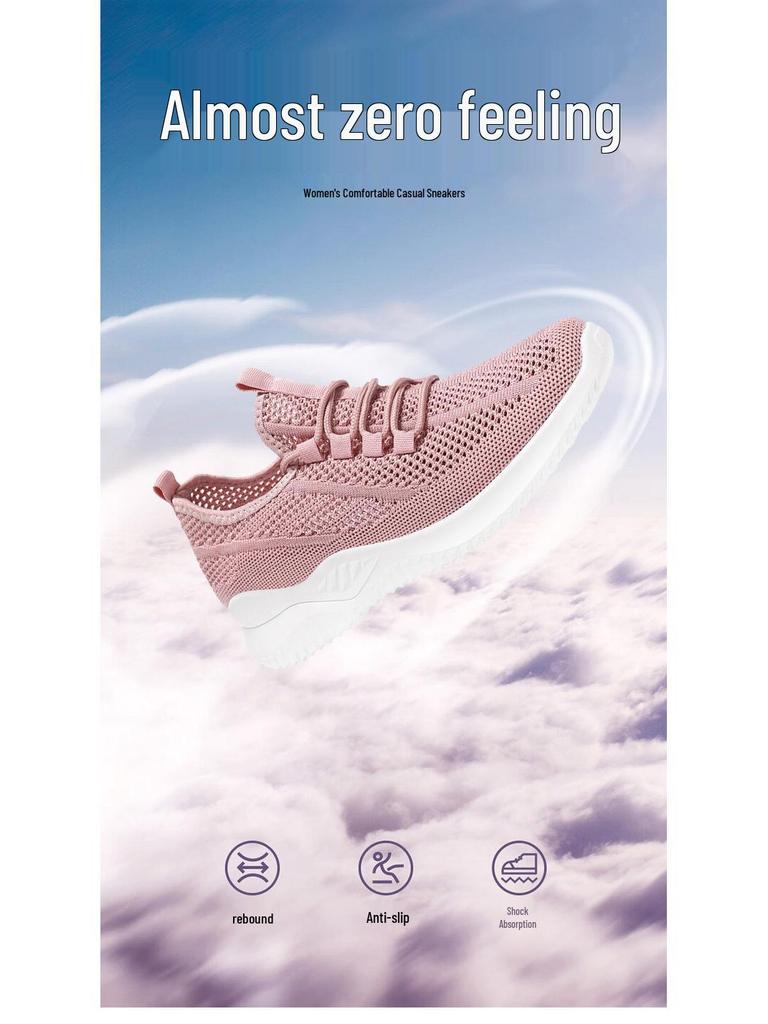 Women's Lightweight Mesh Hollow Out Casual Sports Shoes - Soft Sole, Summer Style