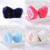 Luxurious Faux Fur Cat Fox Long Fur Ears Costume Hair Clip For Halloween Cosplay Parties
