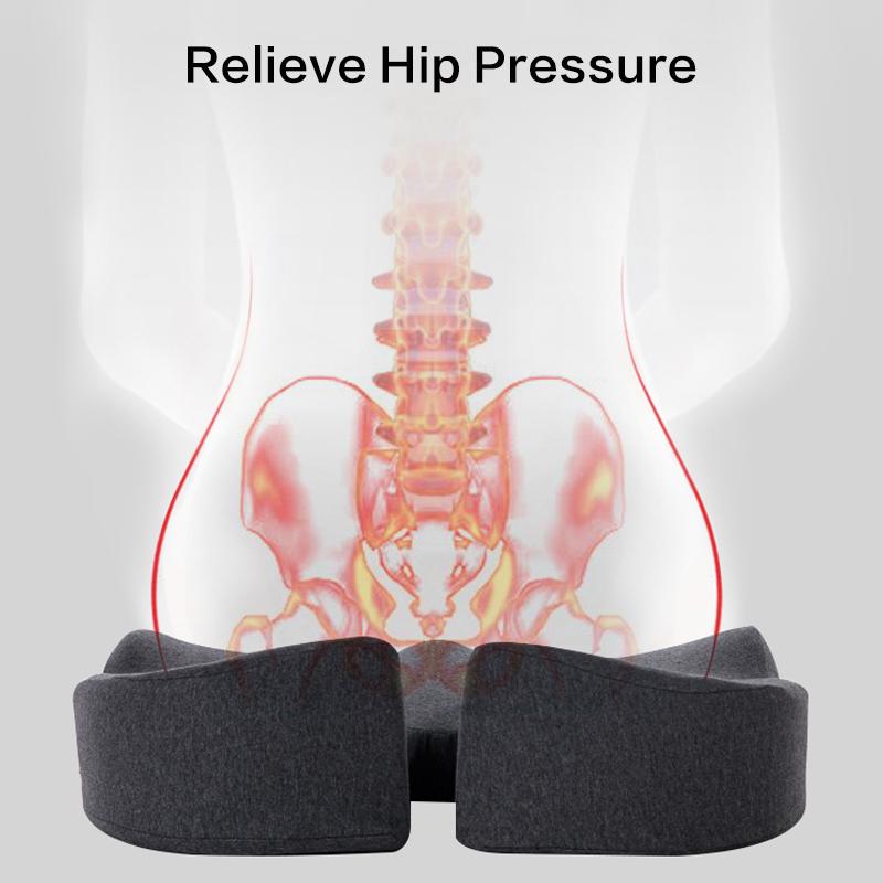 Sitzkissen aus Memory-Schaum, Langes Sitzen macht nicht müde Stuhlkissen, zur Linderung von Steißbeinschmerzen Komfort Stuhl Autositz