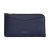 Card Case Etter Logo Gold Hardware Cowhide Card Case Women's Deep Ocean Blue Deep Sea Blue
