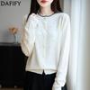 Women's Fashion Casual Fall Winter Colour Block Print Long Sleeve O-Neck Sweaters
