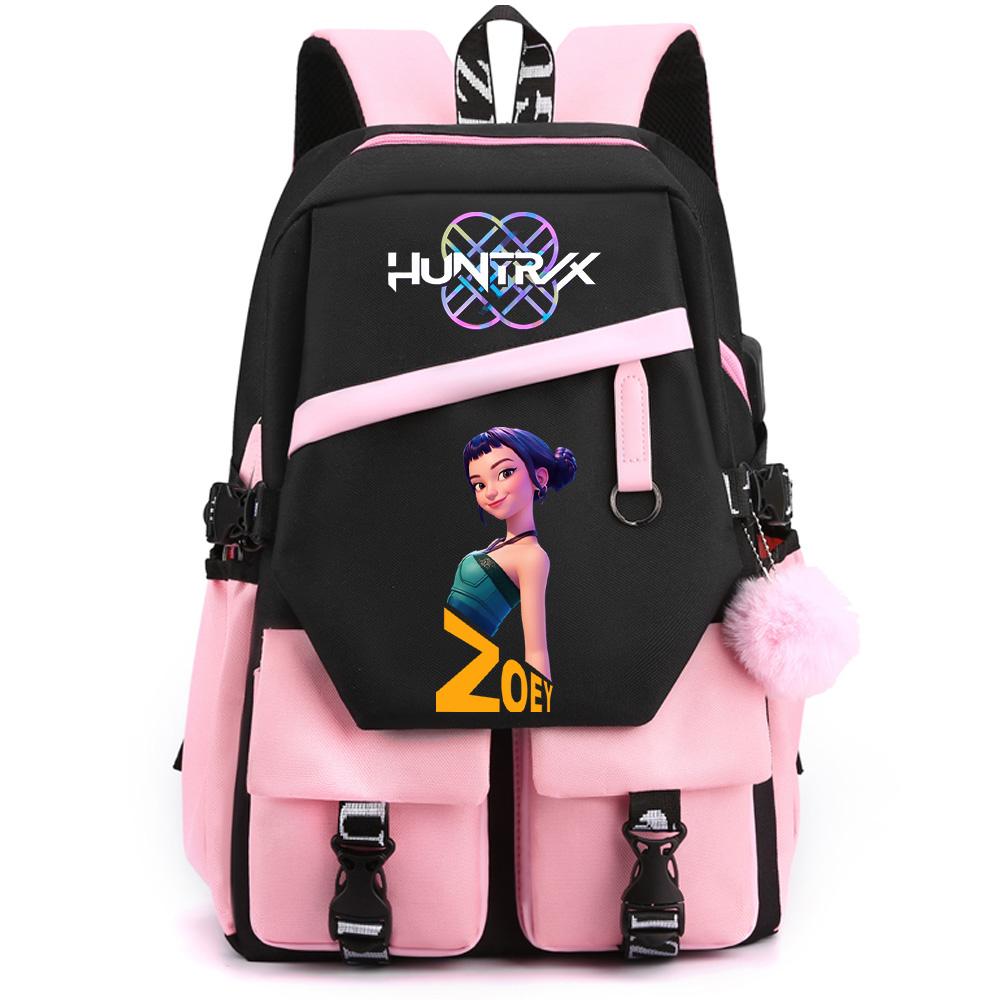 Anime K-pop Demon Hunters Tryckt Ryggsäck med Stor Kapacitet för Tonåring Student Flicka Pojke Tillbaka Till Skolan Bokväska Kvinnor Vattentät Resväska Barn Gåva