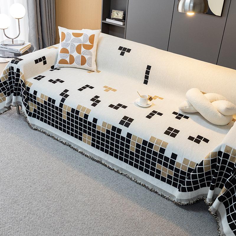 

Мультяшный скандинавский стиль квадратный шенилловый диван-полотенце все включено универсальный чехол для дивана тканевый чехол от пыли против царапин 180*130cm