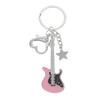 Y2K Electric Guitar Star Bass Keychain - Retro American Style Bag Charm