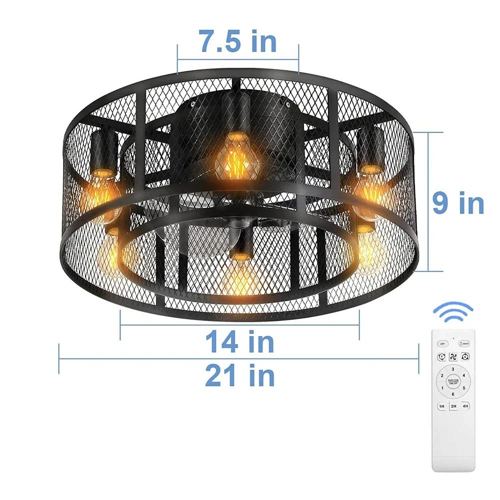 

Американский промышленный потолочный вентилятор с подсветкой и дистанционным управлением, потолочный вентилятор без лопастей для скрытого монтажа, для спальни, гостиной, кухни 220V