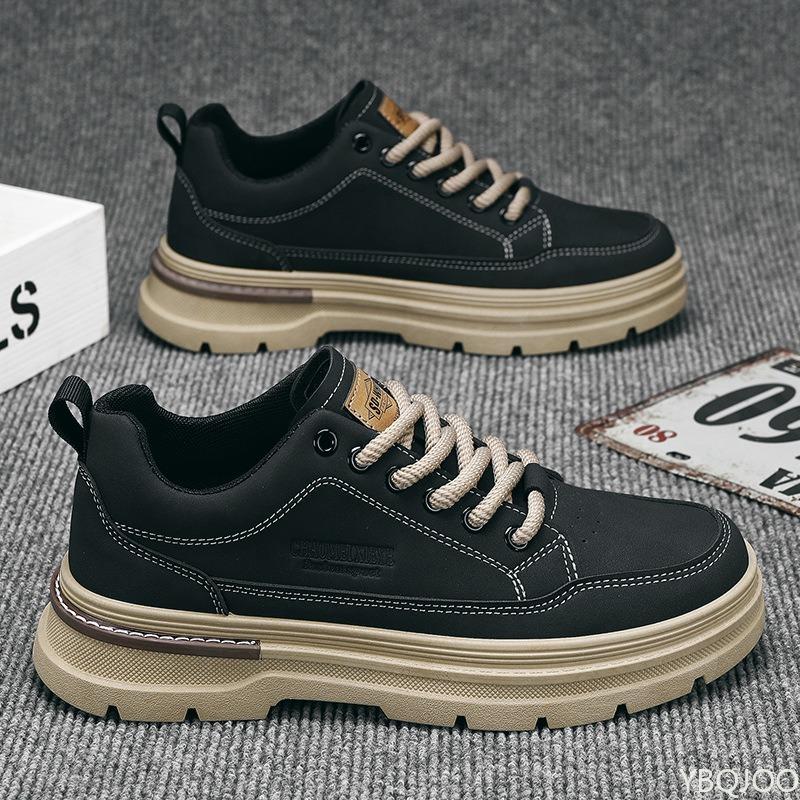 Autumn new men's fashionable versatile thick soled workwear shoes casual minimalist comfortable sports men's shoes