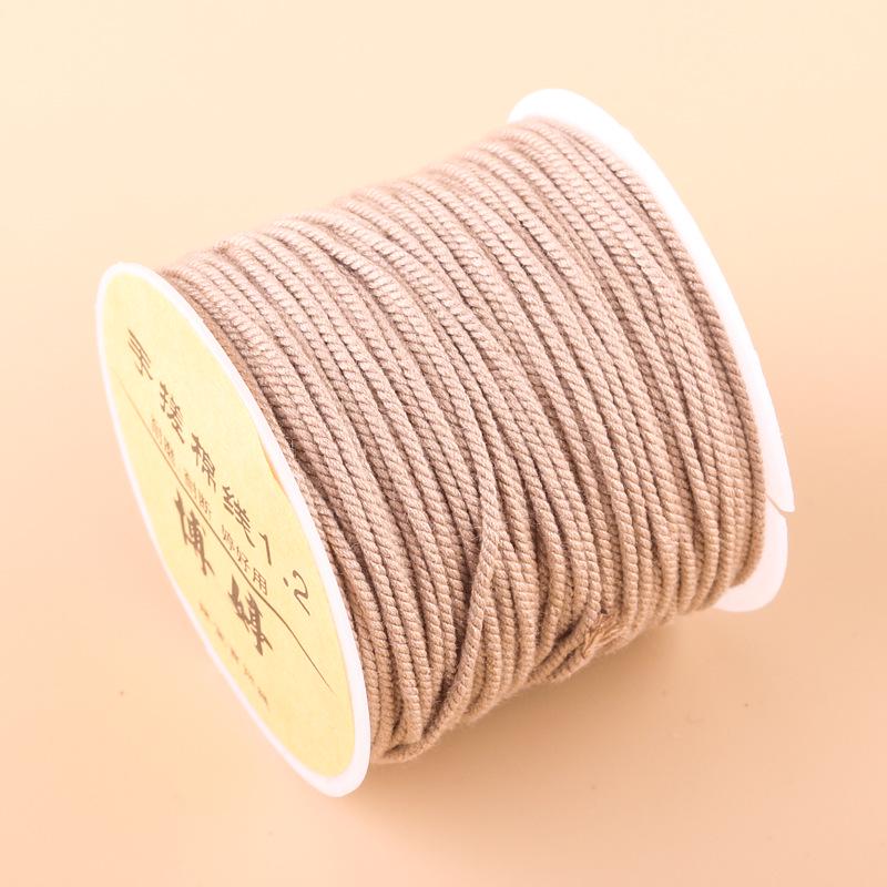 20m Multicolor Tie-Dyed Cotton Thread for DIY Moon Bodhi Bracelet
