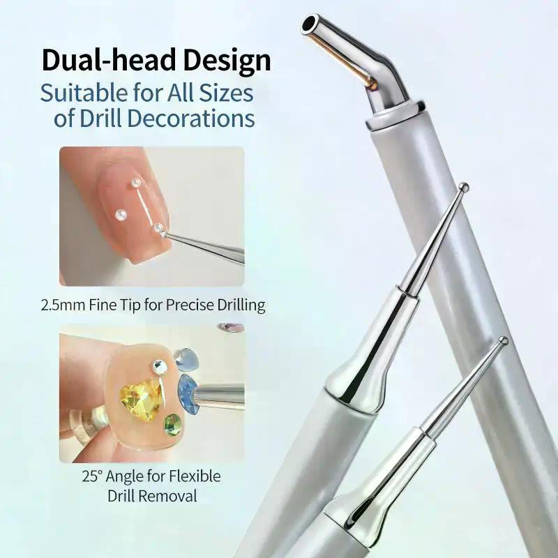 Nails Picker Dotting Pen For Manicure Double Head Point Drill Pen Dot Painting Point Pen Rhinestone Picker DIY Decoration Tool