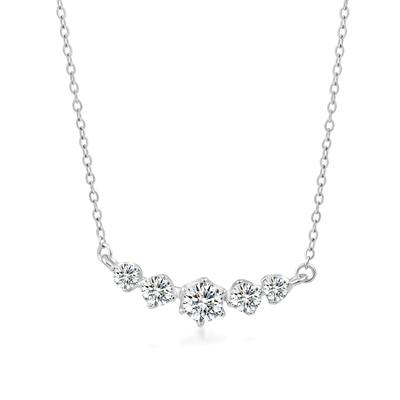 Necklace for 925 Smile Can Be Birthday Popular with Women In Their 20s [FH.bird] Women, Popular, Simple, "I'm Smiling", Silver, Hypoallergenic,