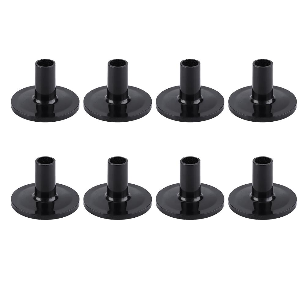 8 Pcs Plastic Black Drum Long Cymbal Sleeves Musical Instruments Accessory