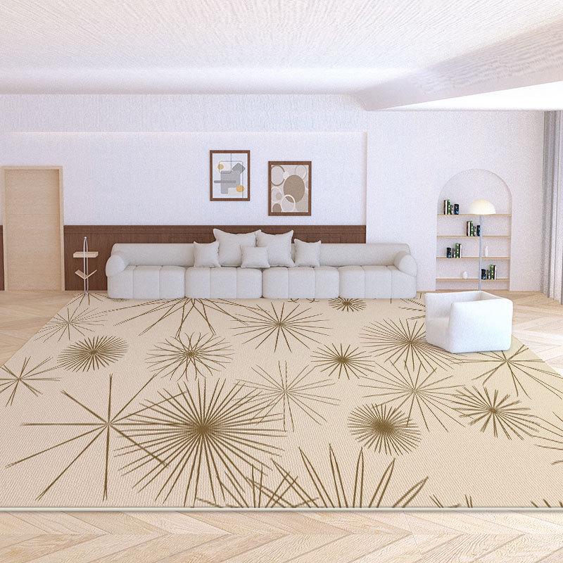 Contemporary Velvet Loop Rug - Water, Stain, and Dust Resistant for Living Room, Coffee Table, Bedroom, or Study