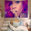 Singer RRihanna Cool Printed Large Wall Tapestry Hanging Tarot Hippie Wall Rugs Dorm Cheap Hippie Wall Hanging