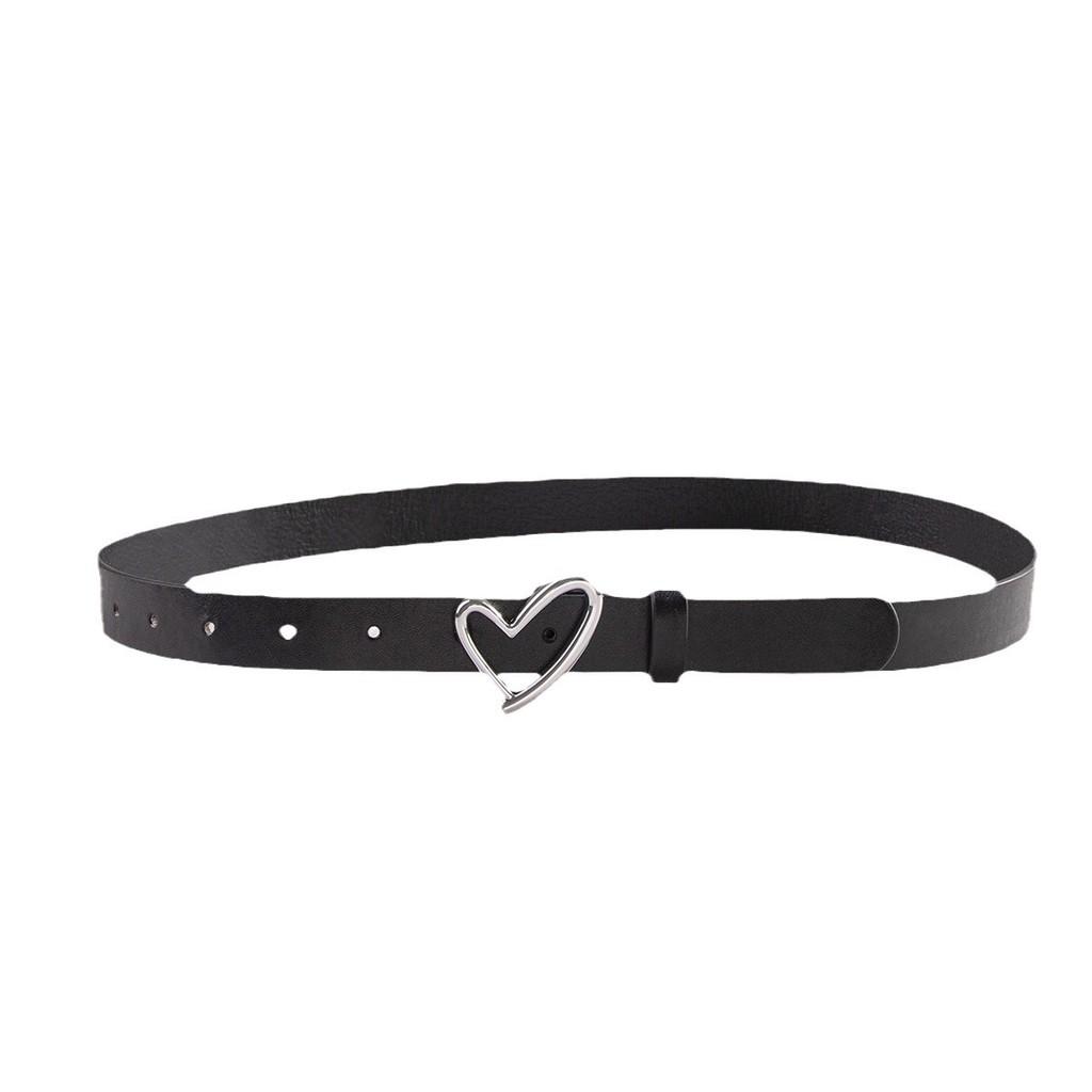 Fashionable Womens Black Geometric Belt With Alloy Buckle For Everyday Wear