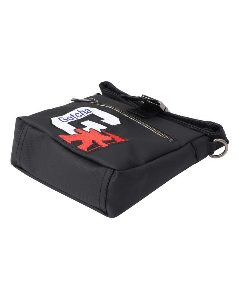 GATCHA Patch Mini Shoulder Bag for Men and F Women, Surfing, Casual, Spring/Summer, 252G8507, Black,