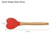 Utensils Making Cake Baking Tool Valentine's Day Pink Love Silicone Spatula Heart-Shaped Wooden Handle Baking Spatulas Kitchen