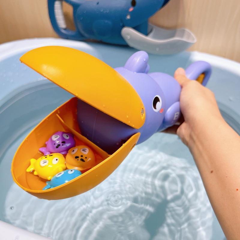 Kids' Bath Toys: Crocodile and Fish Game – Creative, Educational Bathtub Fun