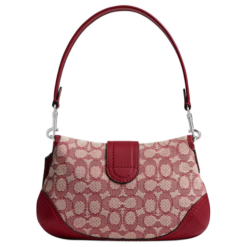 Coach Soho 26 Logo-Print Magnetverschluss Leder Schulter-Tragetasche Mittel Damen Handtaschen Rot CY932-LHXJA