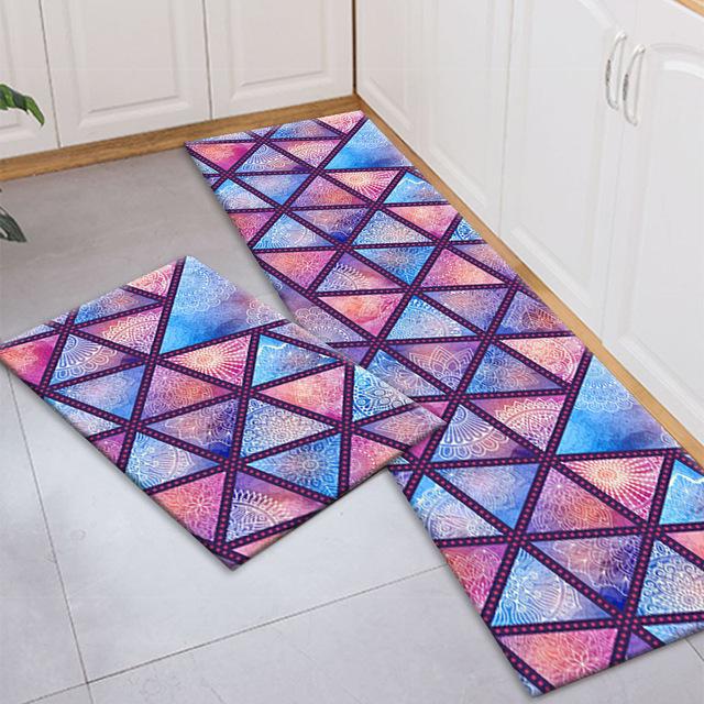 Boho Kitchen Rug Vintage Entrance Porch Floor Mats Abstract Geometric Bathroom Door Mats Living Room Bedroom Room Floor Mats