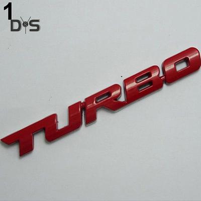 DYS Auto Shop Cool 3D Lega di Metallo Lettera Turbo Auto Moto Emblema Distintivo Adesivo Decalcomania Decor
