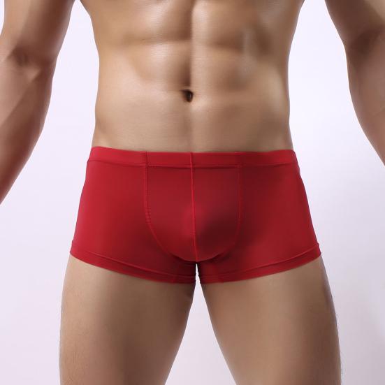 Ultra-thin Solid Color Translucent Breathable Briefs Bulge Pouch Men Underwear