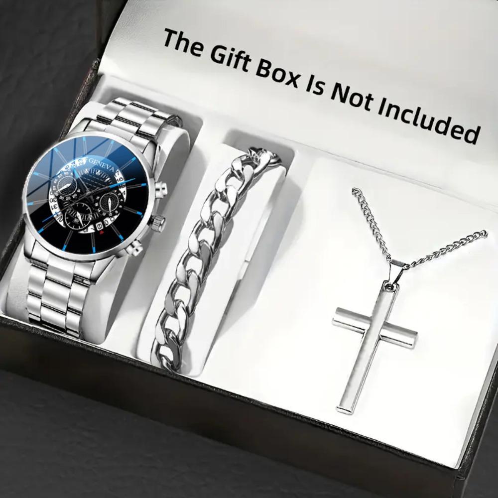 Watch Accessories Three-Piece Men S Watch Steel Belt Men S Quartz Watch Hot