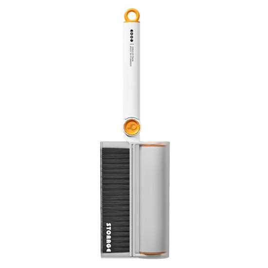 Lint Brush Soft-Bristled Cleaning Brush with Tear-Off Adhesive Roller Ergonomic Handle Clothing Bedding Pets Lint Cleaner