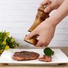 Wood Salt and Pepper Grinder Set, Manual Mills with Acrylic Window, Adjustable Ceramic Grinding - 6.5inch