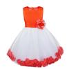 Infant Kids Girls Princess Flower Petals Tulle Formal Wedding Pageant Dress Knee Length