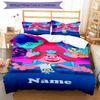3pcs Custom Name Trolls Bedding Set Duvet Cover Closure Includes 1 Duvet Cover & 2 Pillowcases, Soft and Comfortable for All Seasons.