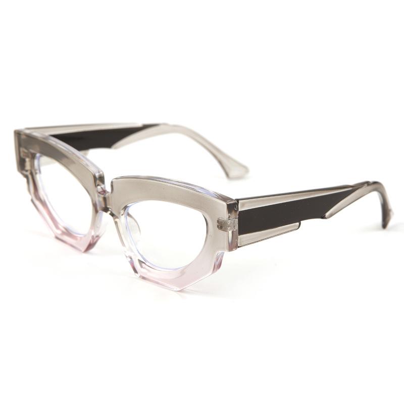 European and American style myopia glasses large frame irregular cat eye sunglasses Spice girl street shooting modeling UV protection sunglasses