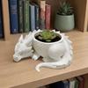3D Printed Dragon Plant Pot Waterproof Handmade Plastic Flower Container for Cactus Balcony Desktop Decor