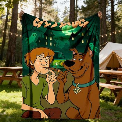 1 Stück Scooby-Doo Outdoor-Decke Leichtes Flanell, Weich & Warm, Ganzjahres, Outdoor, Camping, Wohnzimmer, Büro, L1106102