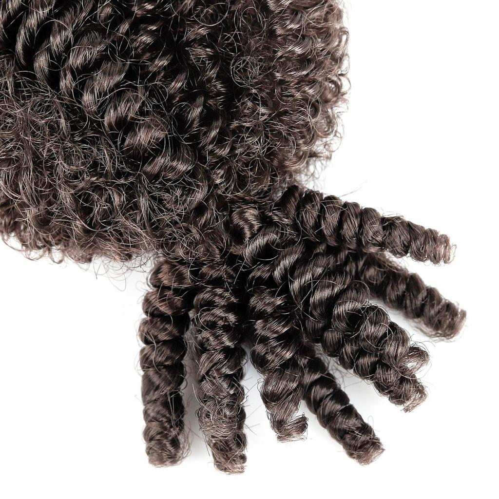 Springy Afro Twist Black Synthetic Crochet Hair Marley Twist Curly Braiding Hair Extensions DIY Wigs For Women Ladies