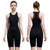 Combinaison Shorty Sans Manches Femme 2MM Néoprène Fermeture Éclair Avant Maillot de Bain pour Plongée Snorkeling Surf Natation Sports Nautiques Violet L