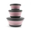 3Pcs Folding Camping Bowl Set Portable Silicone Kitchen Containers for Travel Outdoor Camping