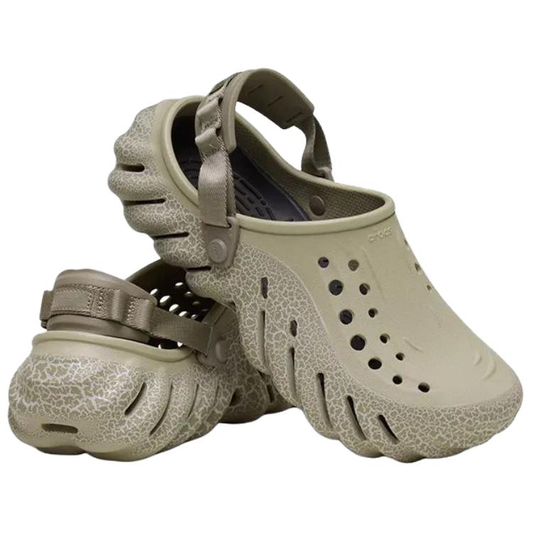 Crocs Echo Bobo Stone Versatile Casual Clogs Unisex Clogs Gray-Brown 211630-0LJ