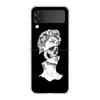 Moon Tarot Cat Aesthetic Clear Phone Case For Samsung Galaxy Z Flip 4 Case Thin High Hard Shell On For Galaxy Z Flip 3 5G Cover