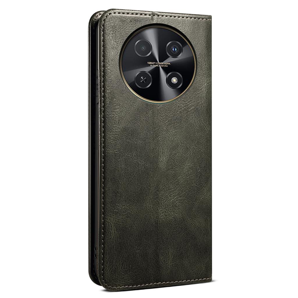 For Huawei nova 12i 4G/Enjoy 70 Pro Case Leather Wallet Crazy Horse Texture Phone Cover