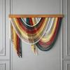 Wall Art Bohemian Wall Decor Hand-Woven Curtain Tapestry Creative Wall Hanging Pendant  Living Room
