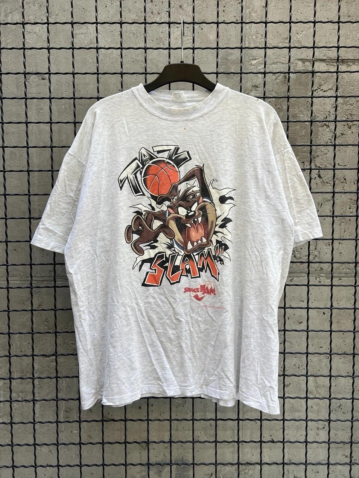 Looney Tunes Space Jam 1996 Taz Basketball vintage tshirt S