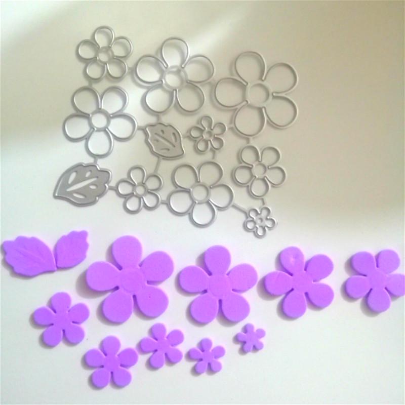 3pcs/Set Flowers Die Cuts for Card Making, Petal Metal Cutting Dies, Metal Die Cutting Mold, Scrapbooking Dies, Etched Embossing Stencil for Crafts