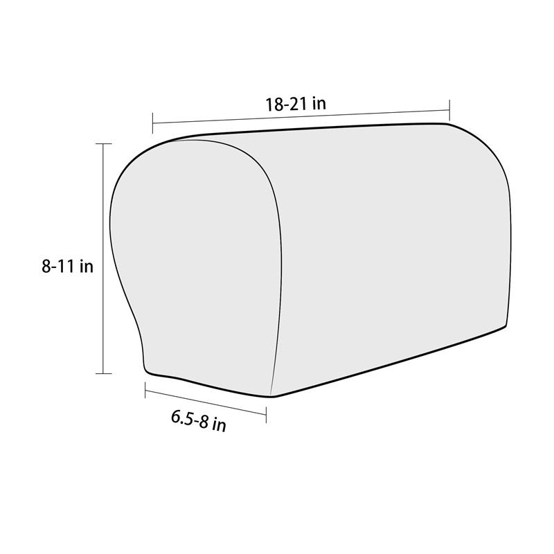 2 Stück/Set Dehnbarer Sofa-Armlehnenbezug Jacquard Staubschutz Couch Sessel Armlehnenbezug Möbel-Schutzhülle für Heimdekoration
