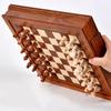 Brangdy Solid Wood Magnetic Chess Set with Storage Drawer