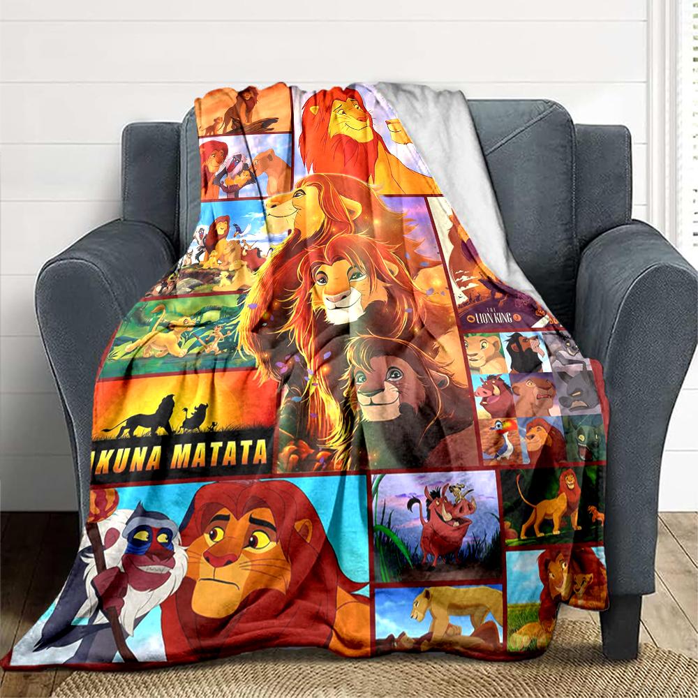 1Pc Lion Collage Blanket Soft And Comfortable Casual Warm Camping Travel Christmas Halloween Xmas Gift M924505