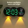 New Multi-Functional Clock Wall Lamp Time Temperature and DST Alarm Display Ambient Spotlights Remote Control LED Wall Clock