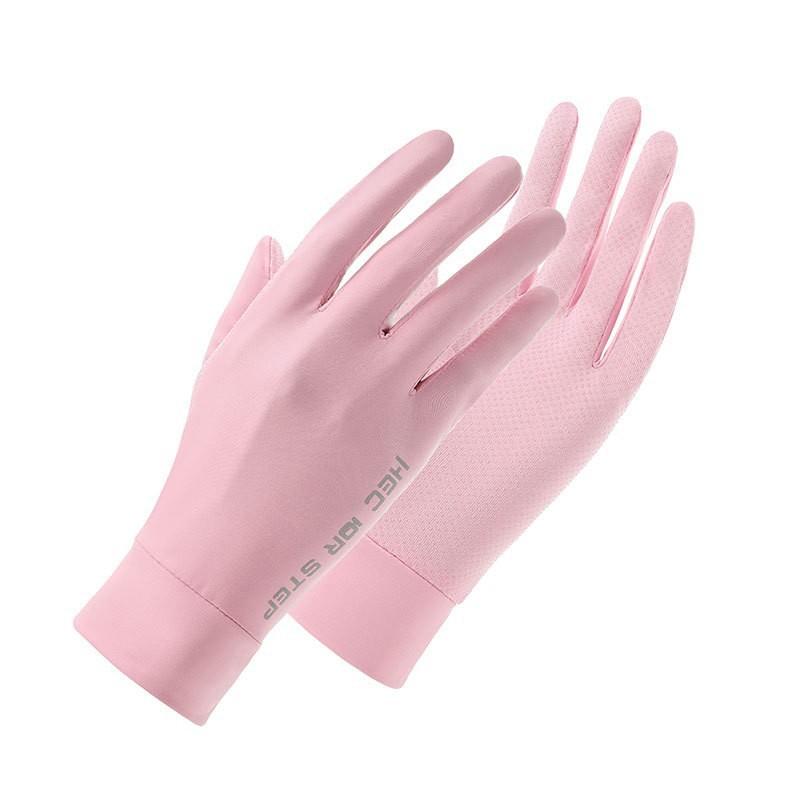 UV Protection Driving Gloves Women Lightweight Ice Silk Long Finger Anti-Slip Touchscreen Compatible Outdoor Cycling
