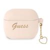 Guess Gua3Lschsp Airpods 3 Cover Różowy/Pink Silicone Charm Heart Collection