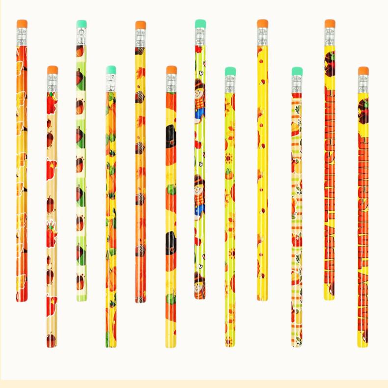 Festival Party HB Wooden Pencils for Thanksgiving Gifts HB