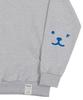 [Unisex] Elbow Puppy Face Smile Hoodie_Gray/Blue Logo